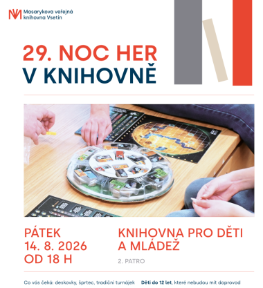 29. Noc her v knihovně
