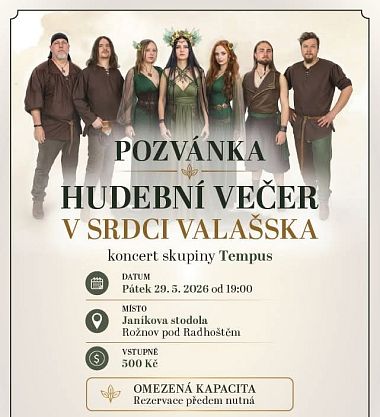 Hudební večer v srdci Valašska