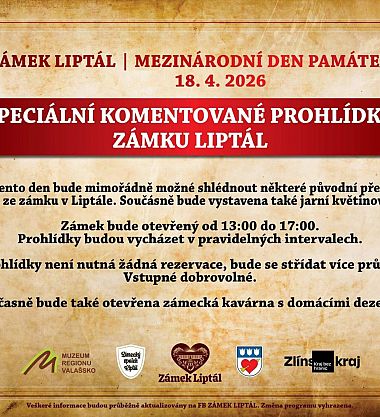 Speciální komentované prohlídky zámku Liptál
