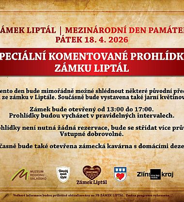 Speciální komentované prohlídky zámku Liptál