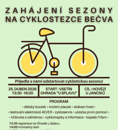 Zahájení sezóny na Cyklostezce Bečva