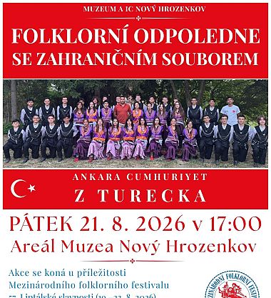 Folklorní odpoledne se zahraničním souborem z TURECKA